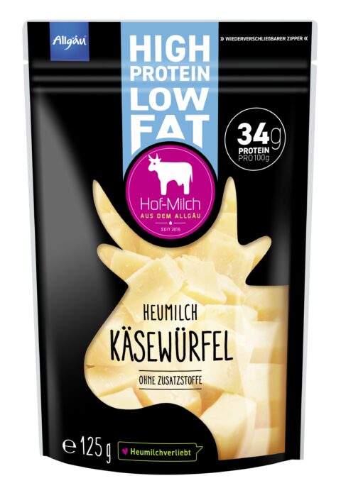 High Protein Käsewürfel Heumilch g.t.s 125g